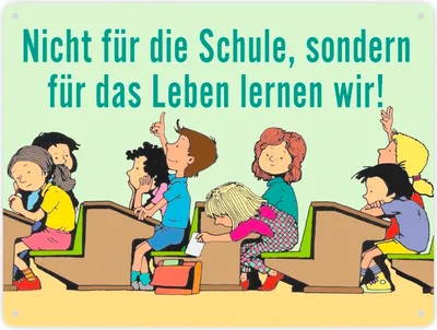 Produktbild von Schüler im Klassenzimmer Metallschild XXL in 28x38 cm zum Thema