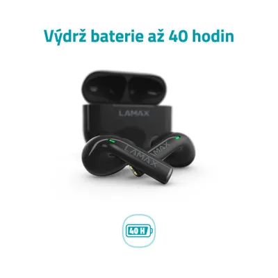 Image de LAMAX In-Ear Clips1 black BT 5.3 Akku 35 Std. retail