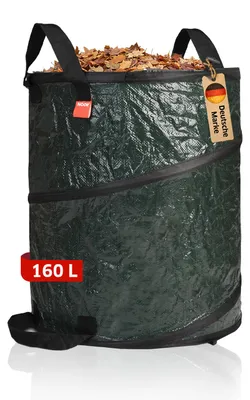 Produktbild von NOOR Gartensack POP-UP L 160 L Ø 52 x 75 cm - selbststehender & faltbarer Gartenabfallsack für Laub, Grünschnitt & Gartenabfälle