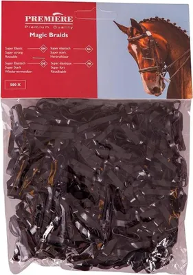 Zdjęcie produktu dla Premiere Magic Braids opaska do włosów 500 sztuk czarny czarny jeden rozmiar