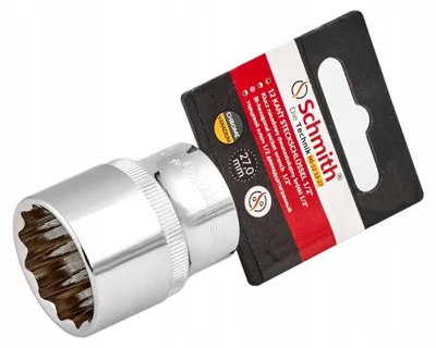 Produktbild von Schmith Steckschlüssel-Einsatz Zwölfkant 1/2 Zoll 16 mm aus CrV Stahl Profi Werkstatt Werkzeug