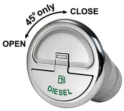 Zdjęcie produktu dla Zbiornik paliwa Diesel Quick Lock 30 stopni 38 mm - Osculati 20.366.16