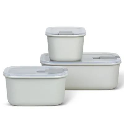 Immagine prodotto di Mepal set easyclip 3 pezzi (2 x 450 ml + 1000 ml) - bianco nordico