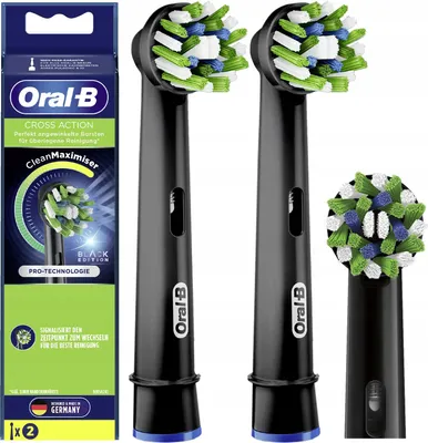 Produktbild von Oral-B Cross Action Spitze EB50BK SCHWARZ 2-PAK