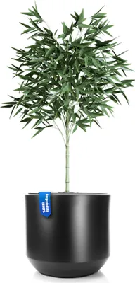 Produktbild von BigDean Blumentopf Style ø 46 cm anthrazit mit herausnehmbaren Innentopf - wetterfester Blumenkübel aus bruchsicherem Kunststoff - Pflanzkübel groß