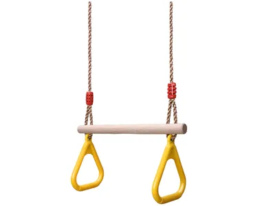 Image de Verk 01535 Trapèze en bois pour enfants avec poignée en plastique jaune