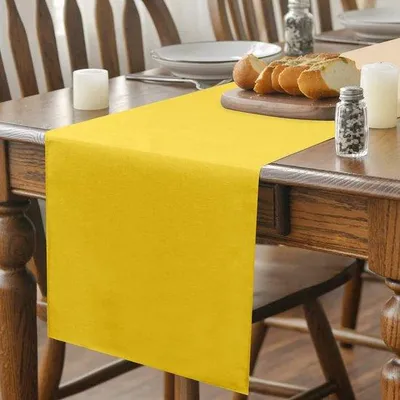 Immagine prodotto di Tovaglia gialla lavabile, 40x240 cm, idrorepellente