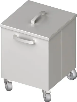 Produktbild von Abfallbehälter fahrbar, 350x350x500 mm, verschweißt