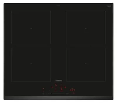Produktbild von Siemens iQ500 ED651HQB1E, Schwarz, Integriert, 60 cm, Zonen-Induktionskochfeld, Glaskeramik, 4 Zone(n)