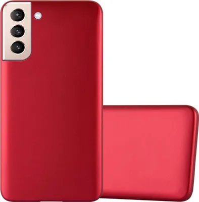 Produktbild von Cadorabo Schutzhülle für Samsung Galaxy S21 PLUS Hülle in Rot Handyhülle TPU Silikon Etui Cover Case