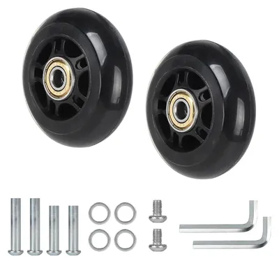 Imagen del producto de Juego de repuesto para ruedas de maleta - Ruedas de repuesto - Goma - 70 mm - Duraderas - Silenciosas - Ruedas para equipaje