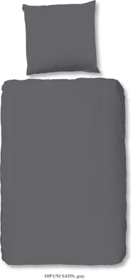 Produktbild von HIP Bettwäsche-Set Uni 140 x 200/220 cm Grau