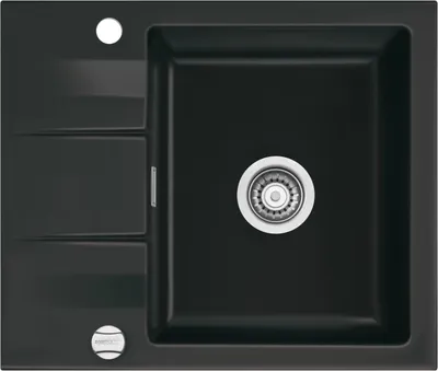 Produktbild von Systemceram KeraDomo Spüle GENEA 60 in NIGRA mit Excenterbedienung / Einbauspüle