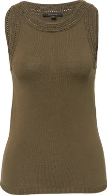 Produktbild von comma Strickpullunder Slim-Fit mit Rundhalsausschnitt, Ajourmuster, weich und luftig-leicht