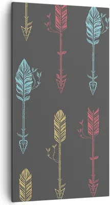 Produktbild von Bild auf Leinwand - Leinwandbild - Pfeil Feder - 55x100cm - Wand Bild - Wanddeko - Wandbilder - Leinwanddruck - Bilder - Kunstdruck - Wanddekoration - Leinwand bilder - Wandkunst - PA55x100-3874