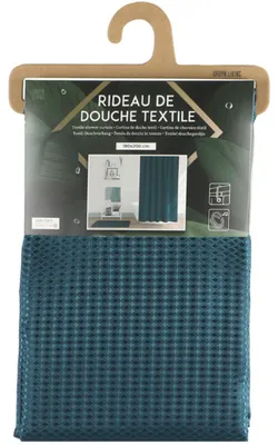 Produktbild von Urban Living Duschvorhang - dunkelblau - 180 x 200 cm - inklusive Ringe