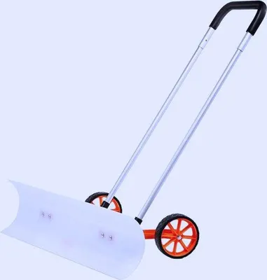 Produktbild von Famanu Schneeschaufel mit Rädern 94 cm - Ideal für Auffahrt, Gehweg und Terrasse