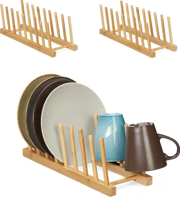 Produktbild von relaxdays Tellerständer für 8 Teller im 3er Set