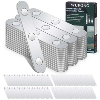 Productafbeelding van Magnetische set voor vliegenhorren, 36 stuks, sterke neodymiummagneten, zelfklevend, herbruikbaar, geen boren nodig