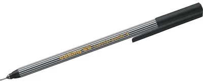 Produktbild von edding Fineliner 55, schwarz, metallgefasste Spitze, Strichstärke 0,3 mm