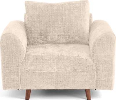 Image de Lisa Design Rune - fauteuil en velours texturé , Beige