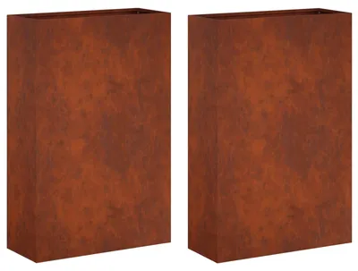 Produktbild von vidaXL Garten-Pflanzgefäß 2 stk. Rostoptik 50 x 20 x 75 cm