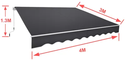Obrázok produktu pre Výsuvná slnečná clona – krytá terasa – slnečná clona na balkón – výsuvná clona – manuálne ovládaná slnečná clona