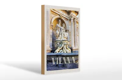 Produktbild von Holzschild Reise 20x30cm Wien Österreich Skultur Mittelalter