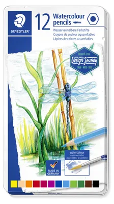 Produktbild von STAEDTLER 146 10 wasservermalbarer Farbstift Metalletui mit 12 Farben