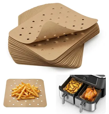 Airfryer-Backpapier, 200 Stück, rechteckig, 30 cm