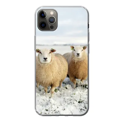 Produktbild von MuchoWow® Handyhülle Schutzhülle Hülle für iPhone 13 Pro Max Gruppe von neugierigen Schafen Silikon Softcase Handy Hülle - Mobiltelefon