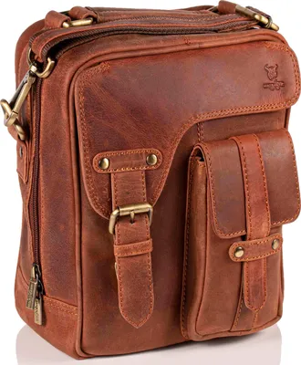Produktbild von MATADOR Leder Tablettasche Umhängetasche Schultertasche Braun