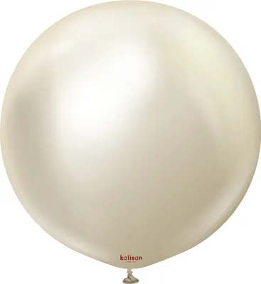 Zdjęcie produktu dla Balony lateksowe Mirror White Gold, złoty, 45 cm, 25 szt.