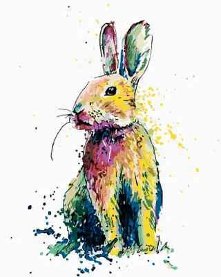 Produktbild von Zuty - Malen nach Zahlen - BUNTES KANINCHEN, 40x50 cm, ohne Keilrahmen
