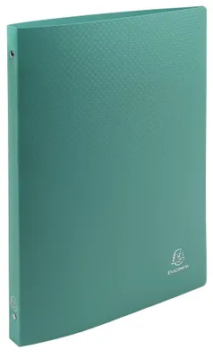 Obrázok produktu pre Krúžkový šanón, 4 krúžky, 20 mm, A4, PP, so štítkom, EXACOMPTA, tmavozelený