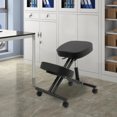 Obrázek produktu pro Ergonomická židle na kolena – stolička na kolena pro správné držení těla – plastový rám – pevná výška sedáku – bez čalounění – k vlastní montáži – do obývacího pokoje a domácí kanceláře