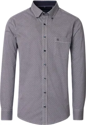 Produktbild von CASAMODA Freizeithemd Langarm Button-Down Comfort Blau gemustert M