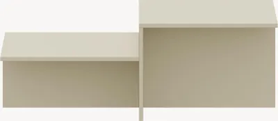 Produktbild von Couchtisch ‘Taniena’ mit doppelter Tischplatte eckig 100 x 55 x 35 cm Sandfarben