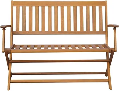Imagen del producto de Banco de jardín de 120 cm, fabricado en madera de acacia maciza
