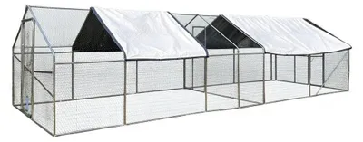 Zdjęcie produktu dla Wybieg dla kur Zagroda Woliera 8x3x2m Kurnik Klatka Kojec Ocynk Dach