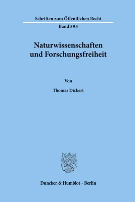 Produktbild von Naturwissenschaften und Forschungsfreiheit.
