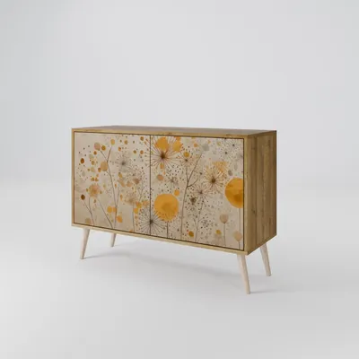 Produktbild von Spacerebels Kommode mit 2 Türen - Sideboard Komodenschrank - Highboard - Kleiderschrank Möbel - Wohnzimmer Schlafzimmer - 57,5×111×42 (HxBxT)