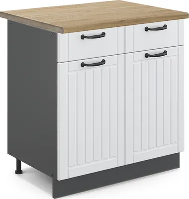 Obrázek produktu pro Spodní skříňka kuchyňské linky Vicco Fame-Line Bílý venkovský dům 80 cm , PD Dub, Model 45608