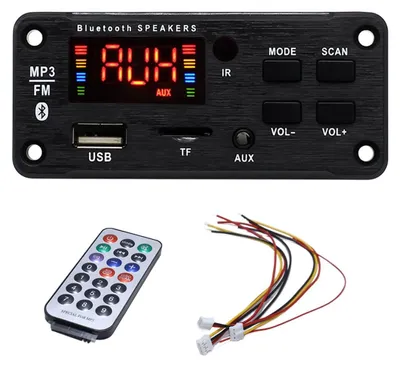 Bluetooth-5.0-Audiodecoderkarte mit Display, FM-Radio, USB/SD