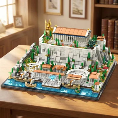Produktbild von BlockBuddie™ 1988-teiliges Griechenland Akropolis von Athen Schloss-Modell Bausteine Klemmbausteine DIY Bausatz Erwachsene Kinder Geschenk