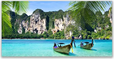 Produktbild von Tulup Leinwand-Bilder 140x70 Wandbild Canvas Kunstdruck Boote Meer Landschaft