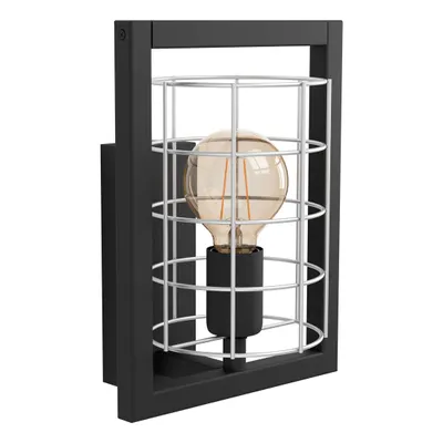 Obrázek produktu pro Nástěnné svítidlo JUBILY černé pozinkované E27 1x40W D:22cm Š:19,5cm V:29cm stmívatelné