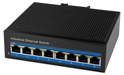 Zdjęcie produktu dla 8-portowy przemysłowy gigabitowy przełącznik Ethernet LogiLink Professional NS203