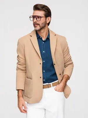 Produktbild von OMBRE Blazer Regular Fit mit abnehmbarer Kapuze M167 coffee L