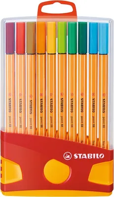Produktbild von STABILO Point 88, Gemischte Farben, Gemischte Farben, Kunststoff, Hexagonal, Metall, 0,4 mm